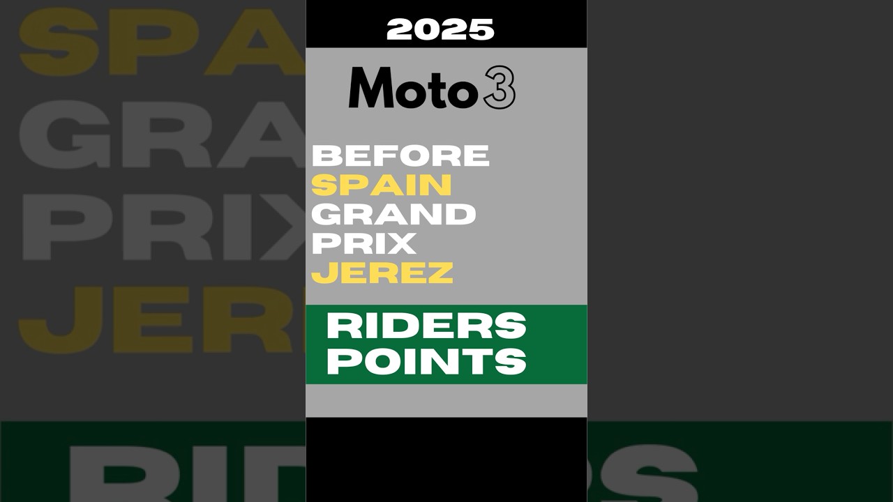 🏍️ Moto3 SPain 2025 | MOTO3 Riders Points Results Before Spain GP |  #Moto3, #SpainGP, #jerez,