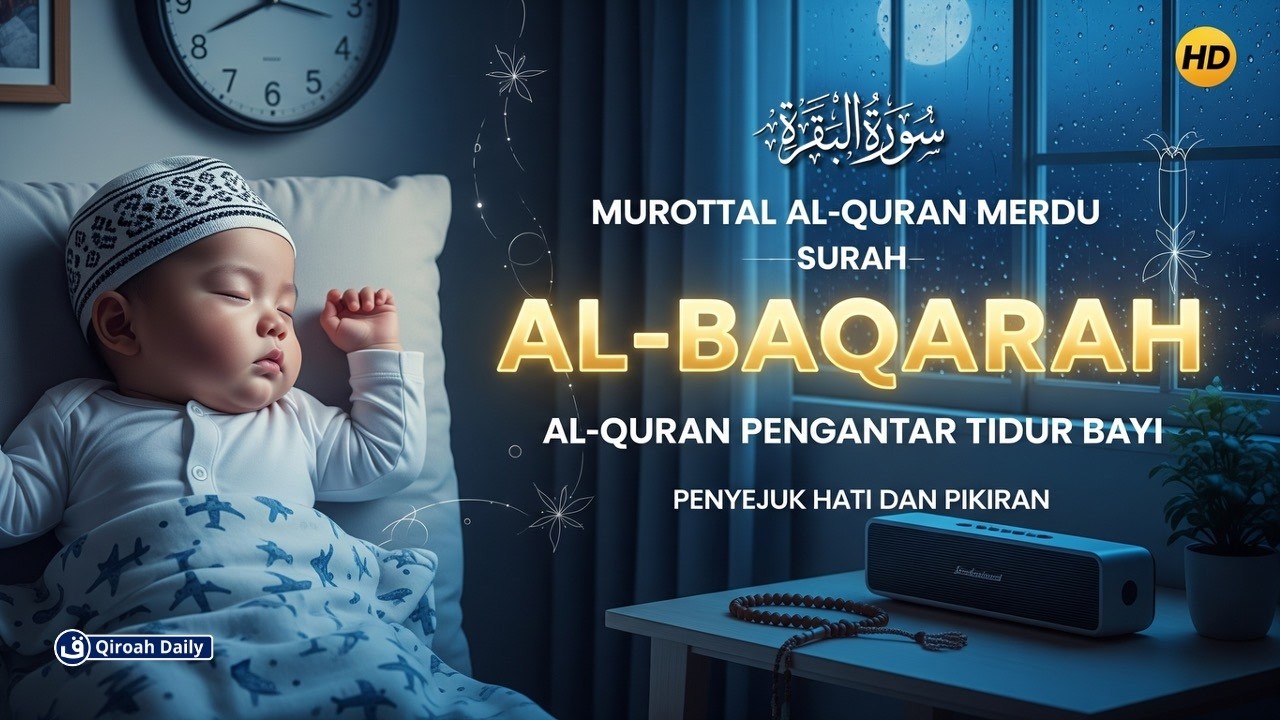 MUROTTAL PENGANTAR TIDUR | SURAH AL-BAQARAH MERDU UNTUK PENGANTAR TIDUR, PENYEJUK HATI@qiroahdaily