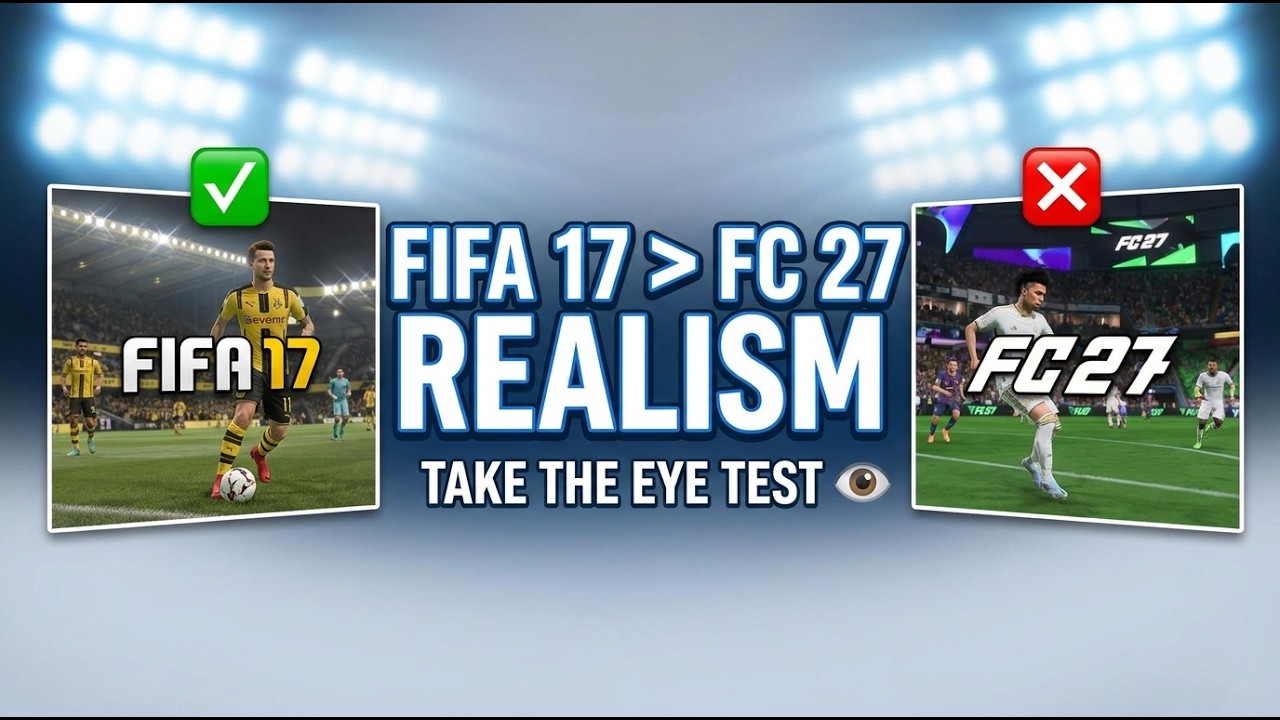 FIFA 17 Looks More Like Real Football Than FC 27 take the eye test now...
