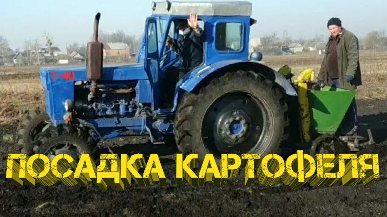Посадка картофеля трактором Т-40