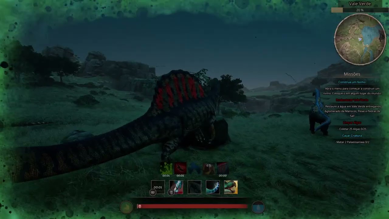 Limpando o lago com meu Spino
