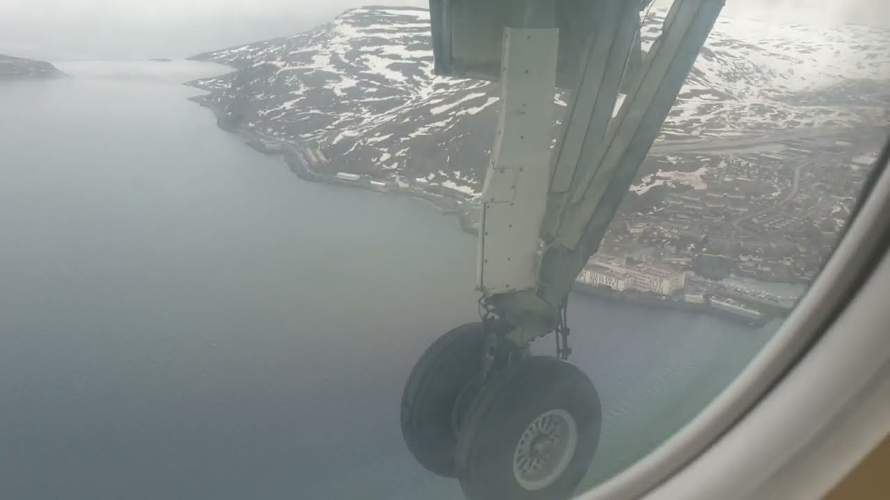 Widerøe  stunning approach & landing at Hammerfest Airport - April 21th 2022