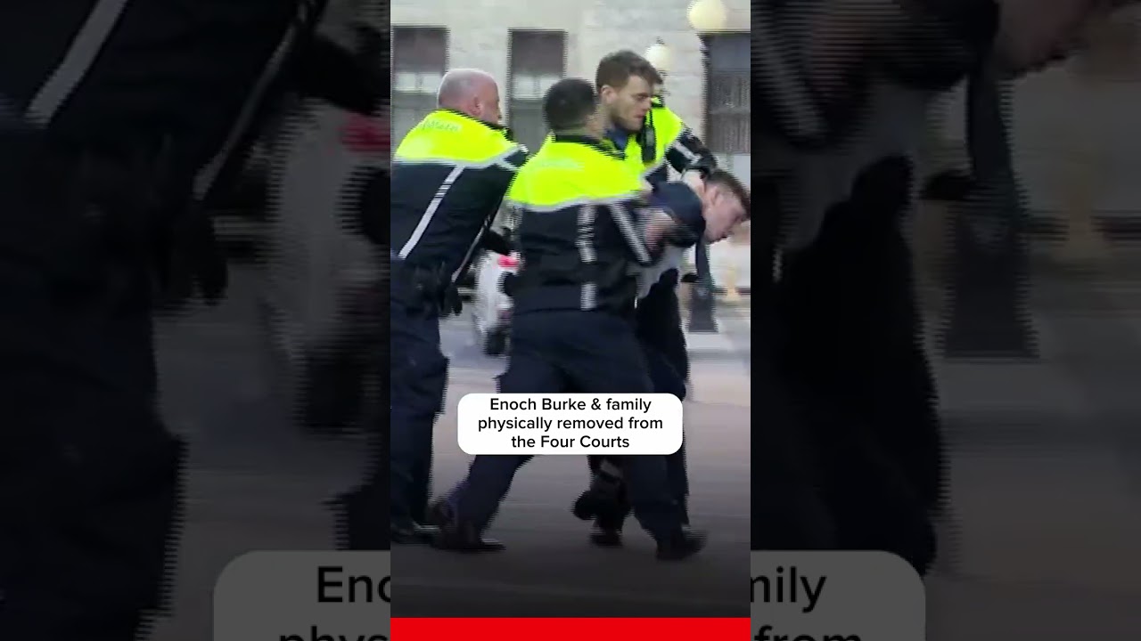 Enoch Burke & his family were physically removed from court by the Garda&iacute;