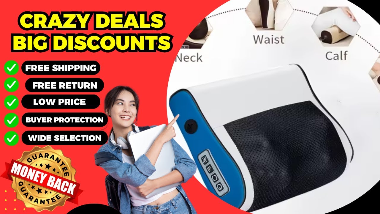 Multi Functional Neck and Shoulder Massager Household Neck and Back Kneading Tool with Multiple
