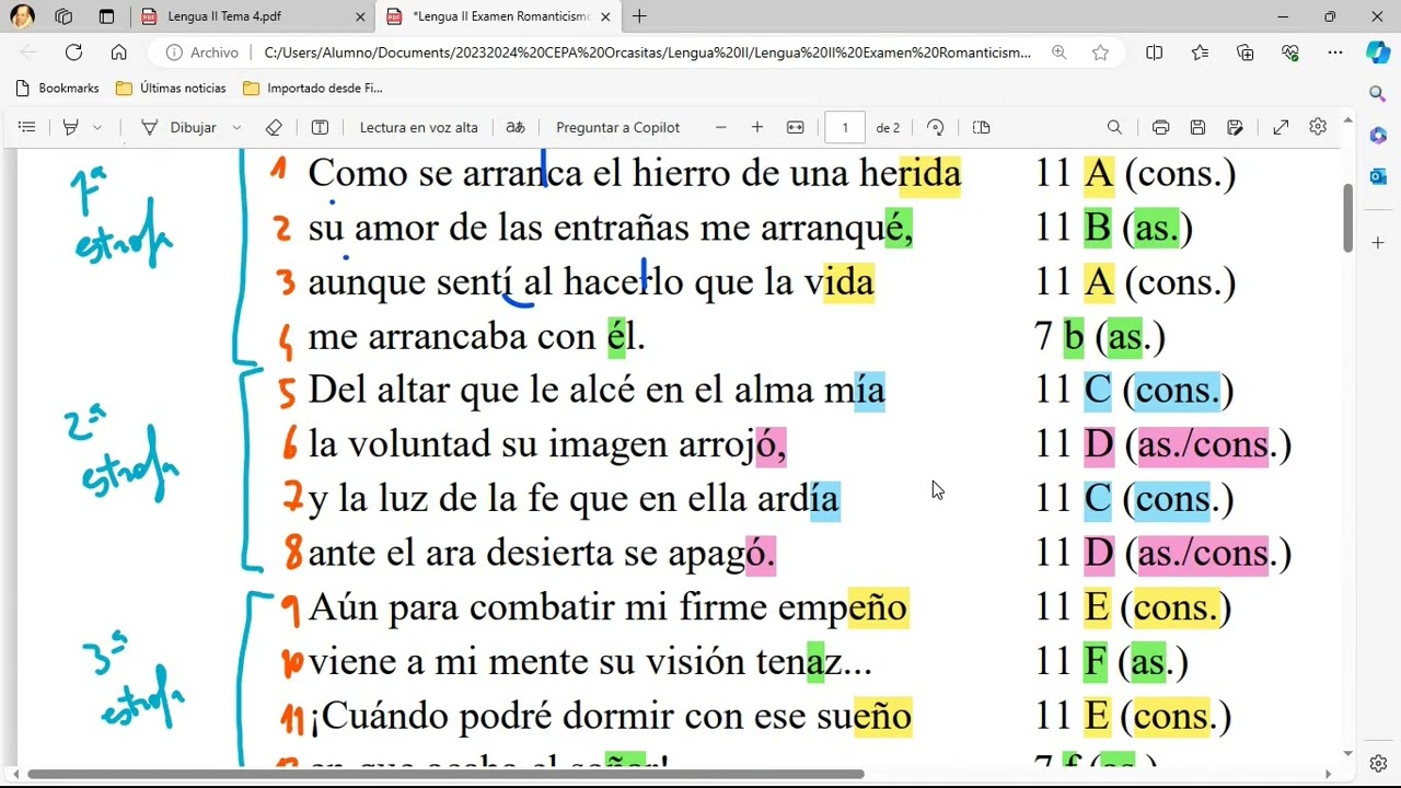 Comentario de Rima XLVIII de Bécquer y ejemplo de examen