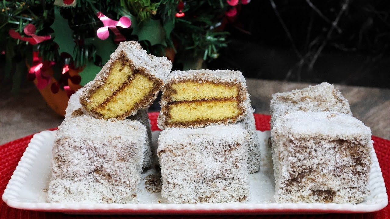 Самый мягкий и сочный кокосовый торт (Lamingtons), который вы когда-либо пробовали