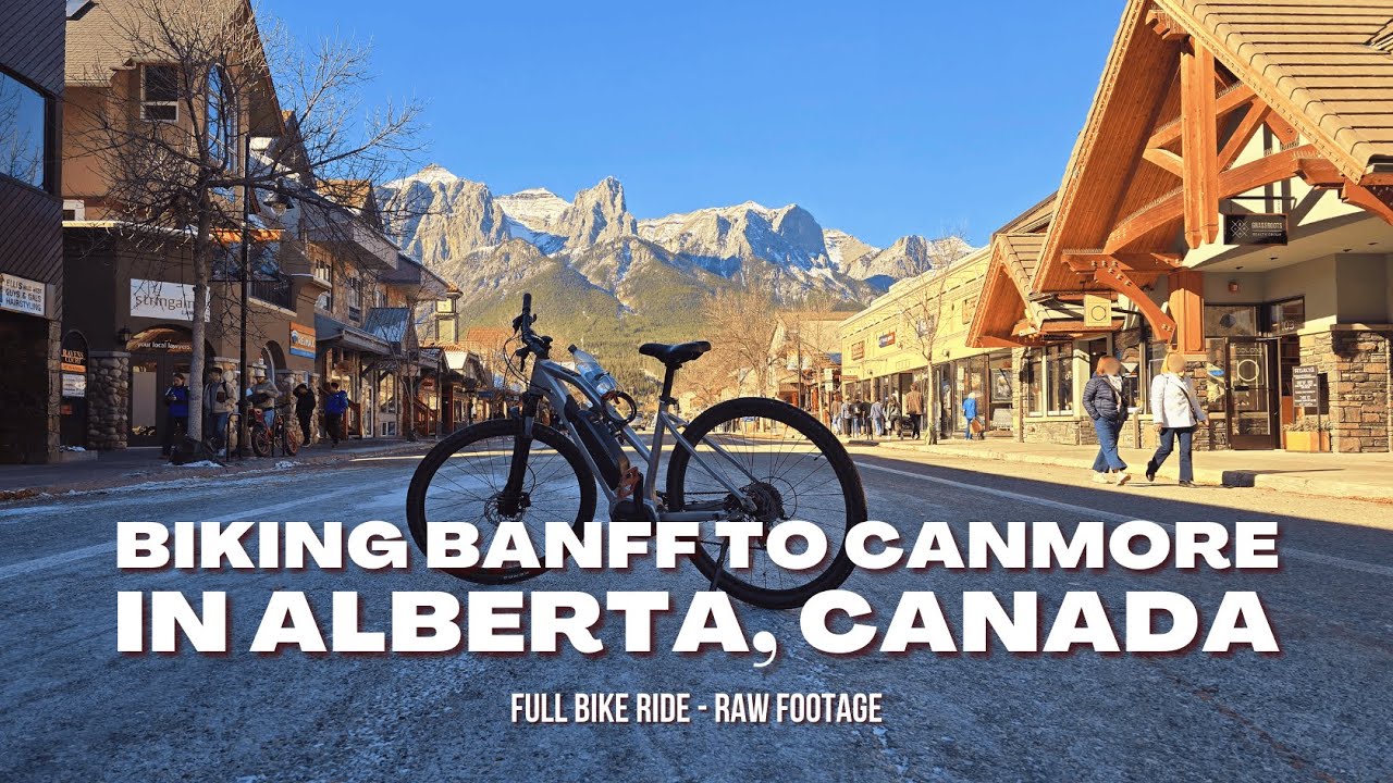 Biking from Banff to Canmore via the Banff Legacy Trail – Alberta, Canada