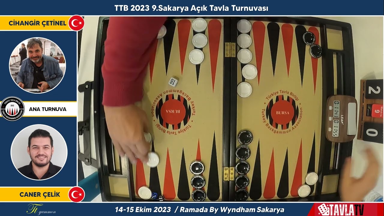 Caner ÇELİK - Cihangir ÇETİNEL | TTB 2023 9.Sakarya Açık Tavla Turnuvası