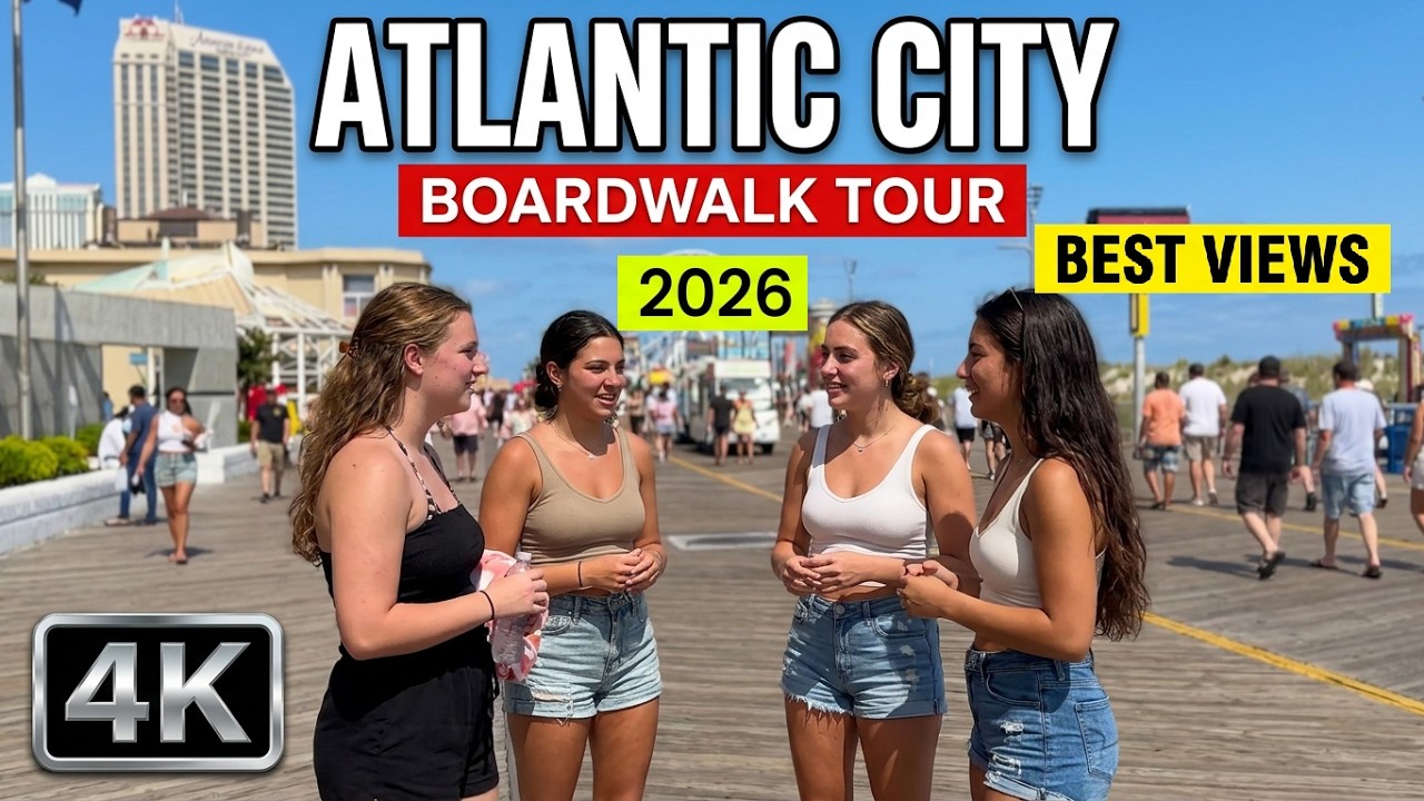Atlantic City&rsquo;s Best Views: 2026 Boardwalk Tour 4K