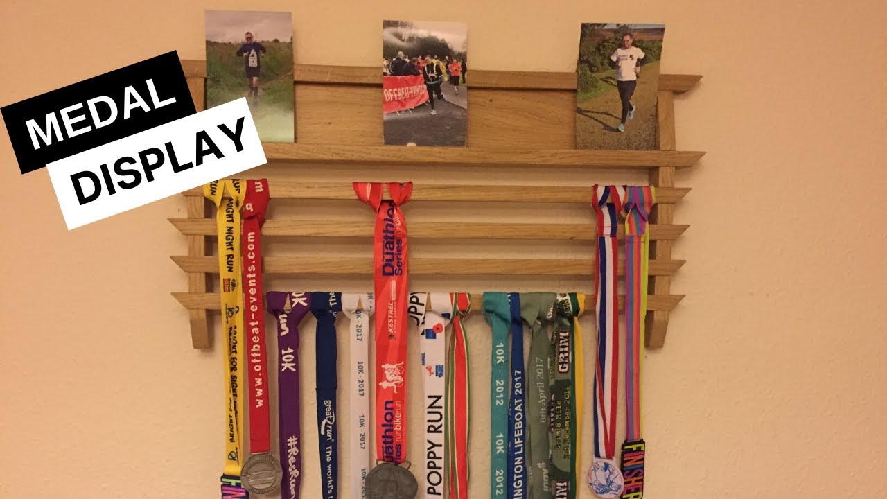 Running Medals Display Rack - Wood Project in Oak