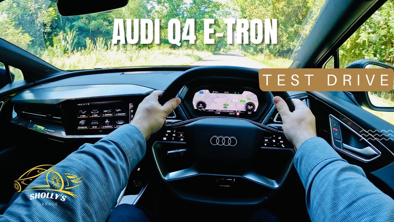 2022 Audi Q4 e-tron S Line POV Test Drive [290 mile range] London, England