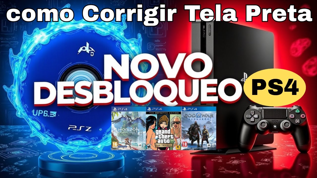 Saiu Nova ISO BLURAY PS4 + FIX correção Tela Preta TUTORIAL FÁCIL
