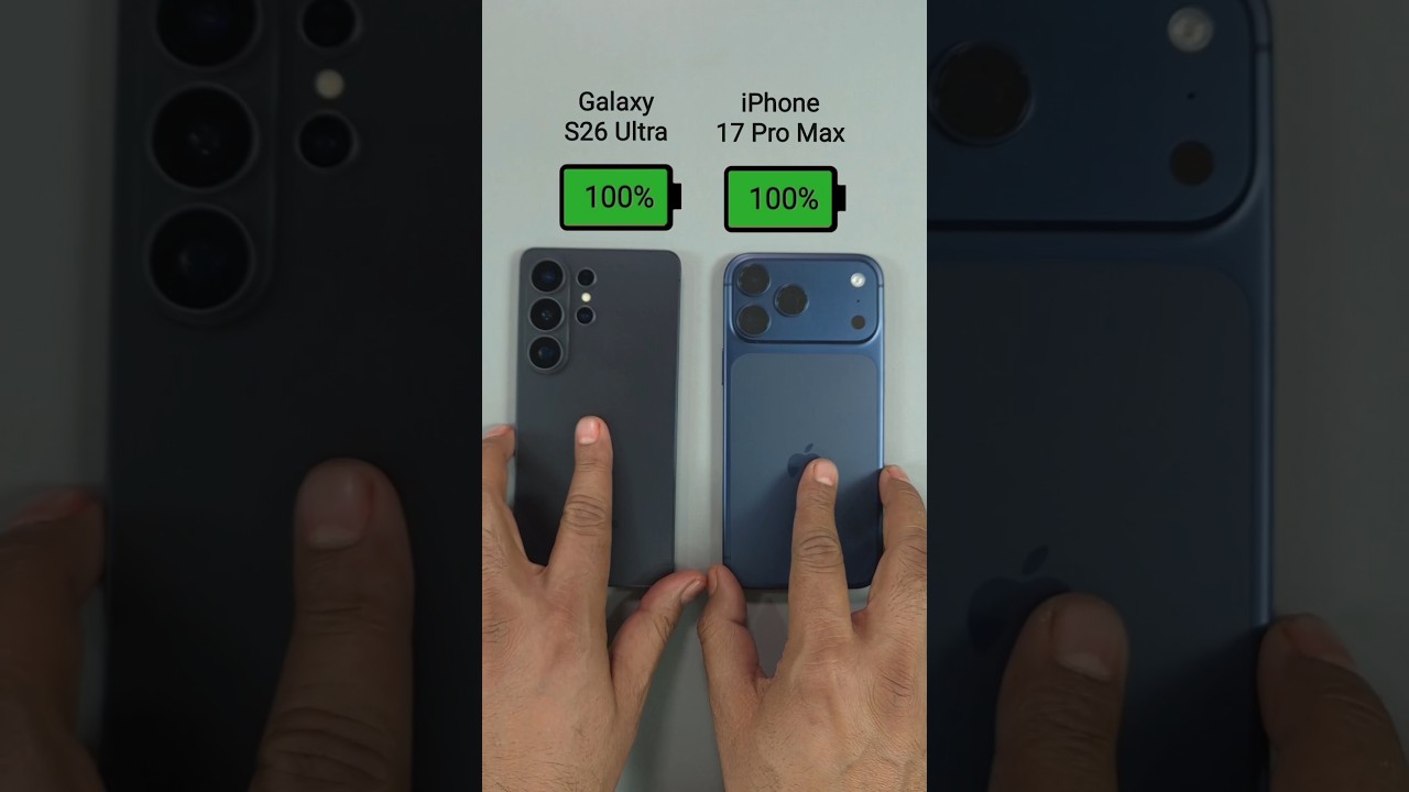 Samsung Galaxy S26 Ultra vs iPhone 17 Pro Max Battery Test