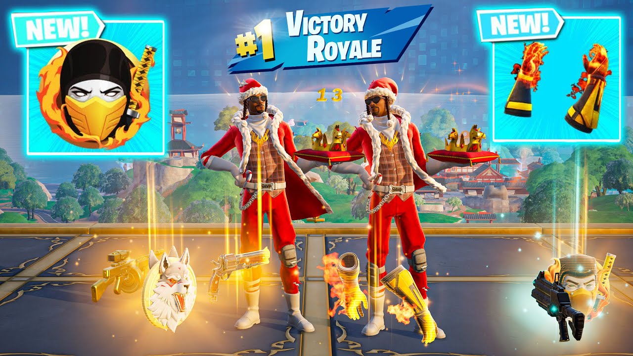 SANTA DOGG DUO vs SCORPION'S KOMBAT KIT MYTHIC & NEW 3 MEDALLIONS (NEW! FORTNITE Chapter 6 Season 2)