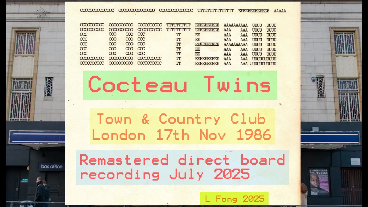 Cocteau Twins Town And Country Club London 17th Nov 1986