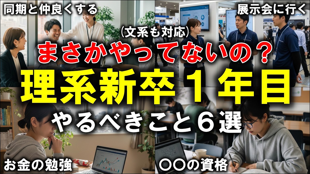 【やらないと遅れる】大手メーカー勤務が理系新卒1年目でやってよかったこと6選を解説