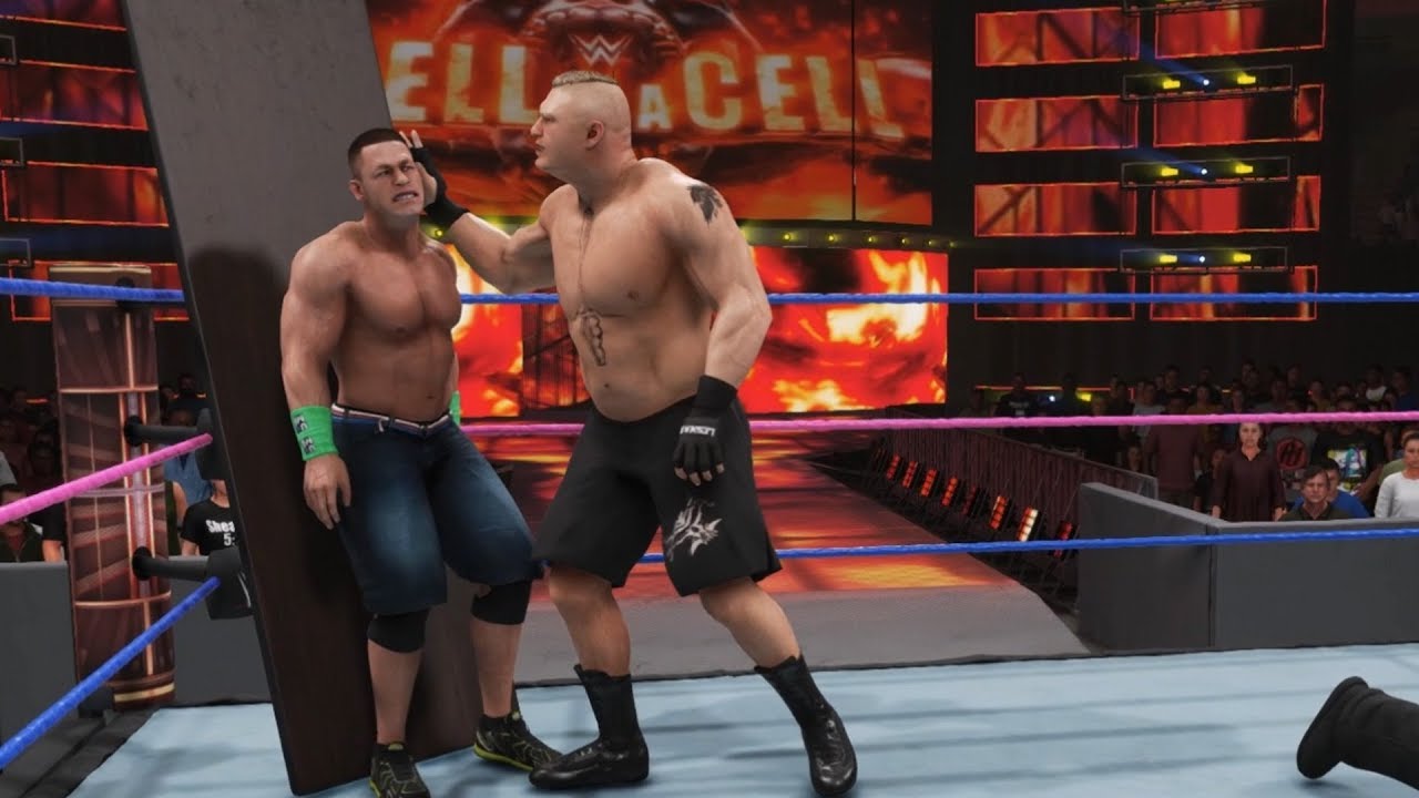 WWE 2K19 - John Cena vs Undertaker vs Brock Lesnar - Table Gameplay (PC HD) [1080p60FPS]