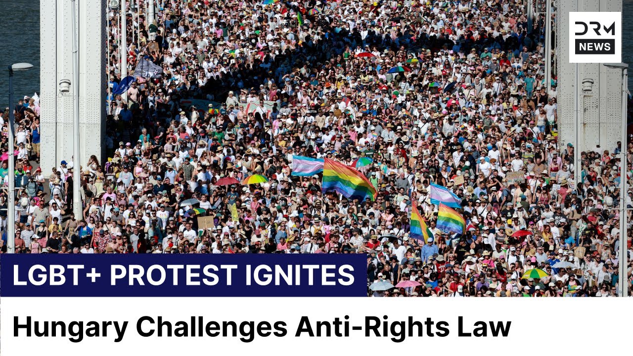 Tens of Thousands March for LGBT Rights in Hungary | Budapest Pride Protest 2025 | AM15