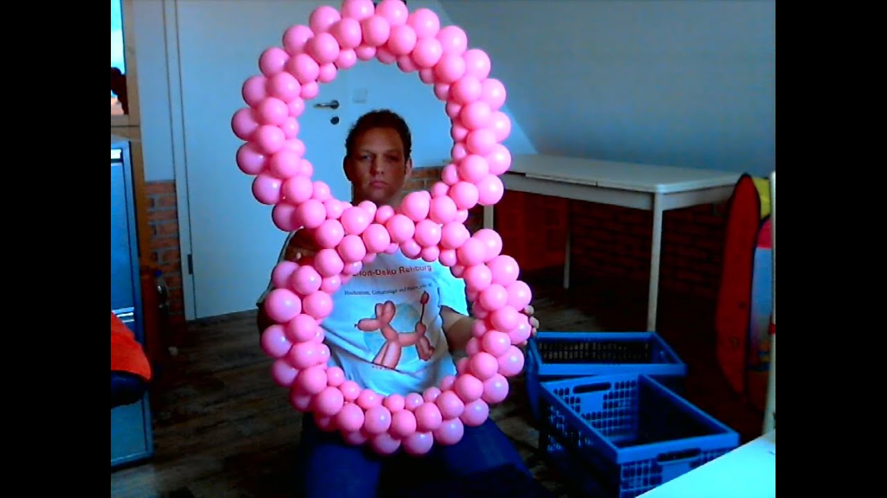 Ballondekoration Ziffer Acht, balloon decoration digit eight