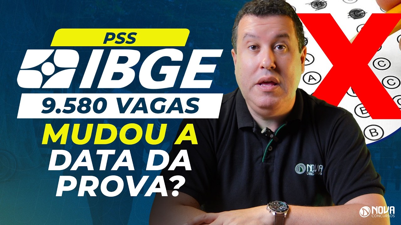 🚨NOVIDADE CONCURSO IBGE TEMPORÁRIOS 2025: DATA DA PROVA PODE MUDAR