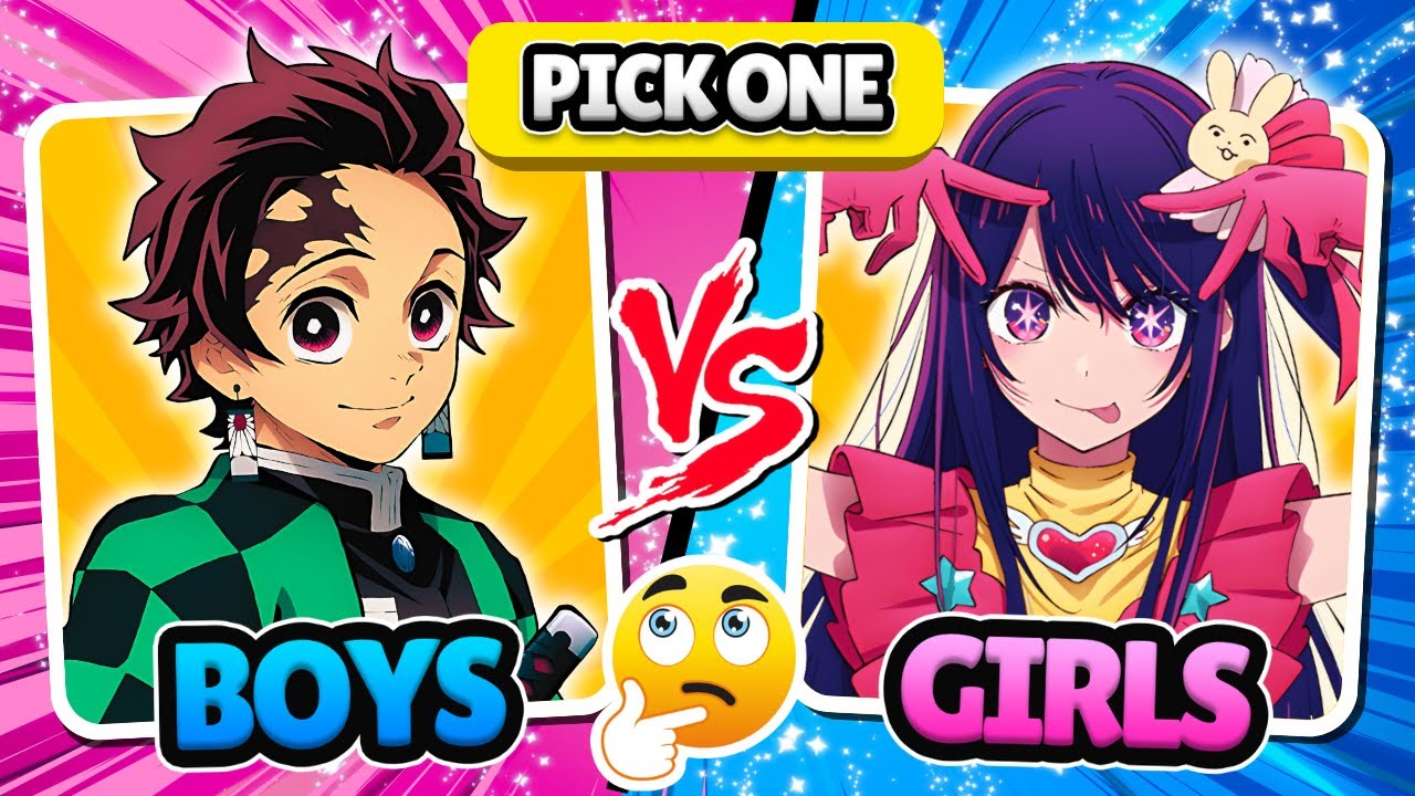 PICK ONE ✅, KICK ONE ❌ | BOYS 💙 VS GIRLS 🩷 | ANIME QUIZ 🔥