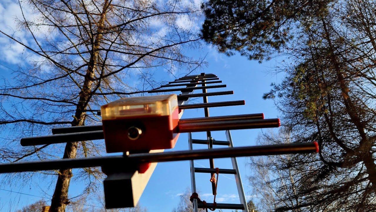 Montaż anteny Yagi 70cm i grid 23cm