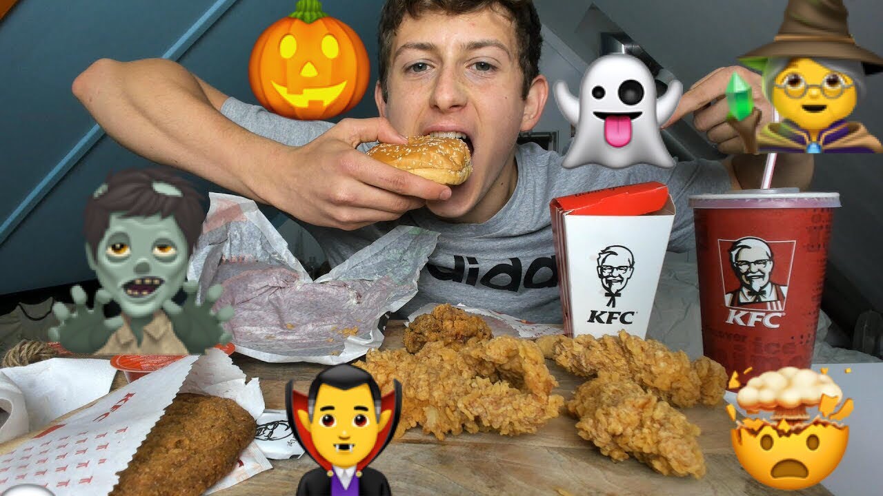 👻ASMR Eating KFC🎃*Eating Sounds*| lovely ASMR s 🎃* HALLOWEEN SPECIAL🧟‍♂️