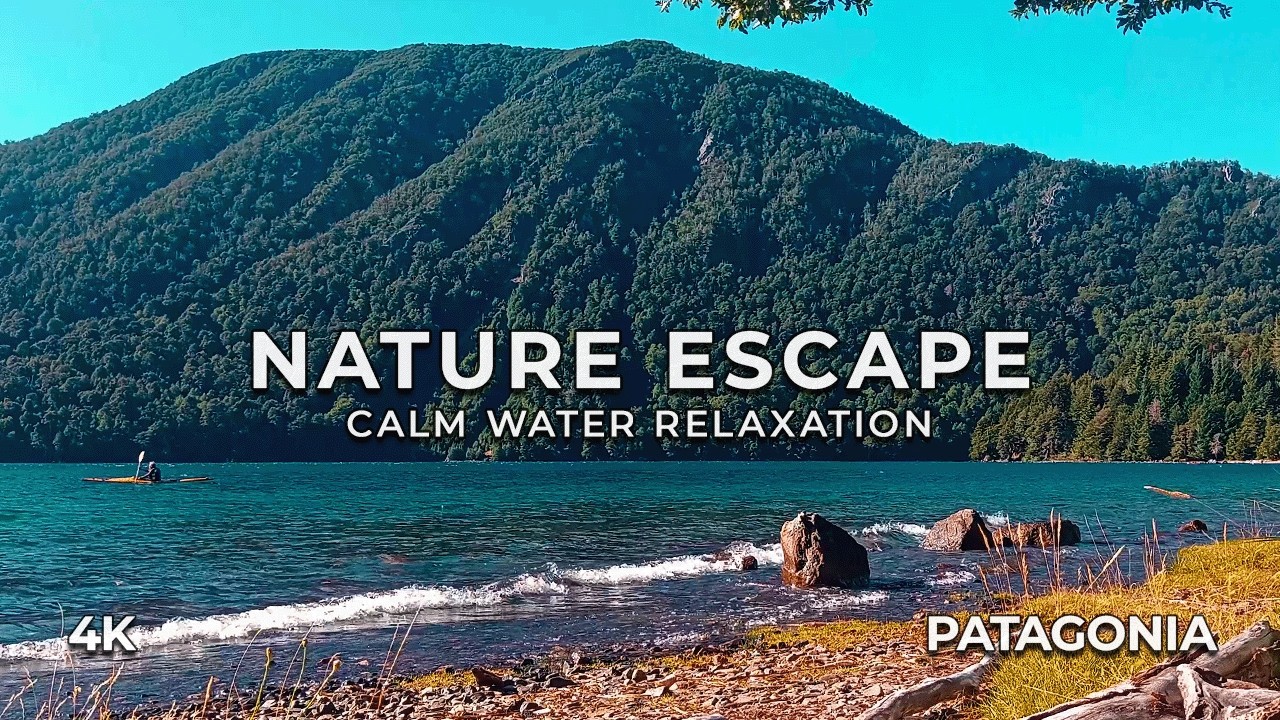 1 Hour of Peaceful Lake Sounds in Patagonia 🌊 | Lago Hermoso 4K