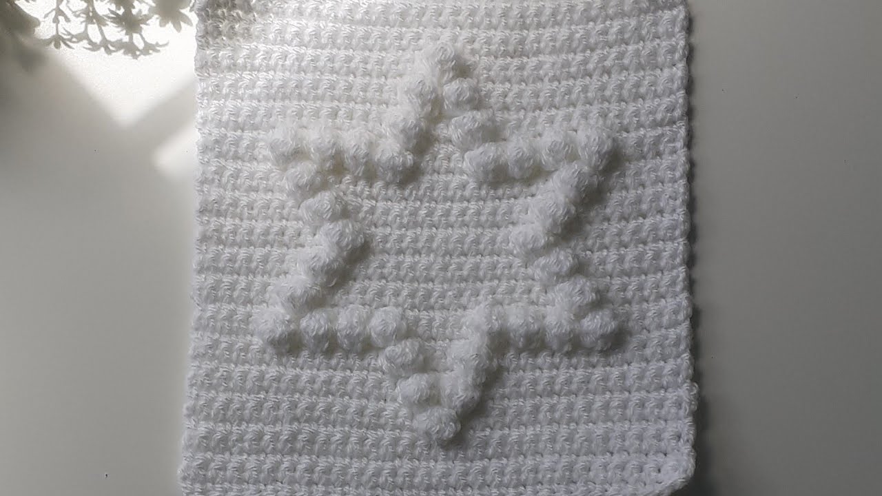 #crochet #easy#beginners, follow along #bobblestitch #star  square, 🌟