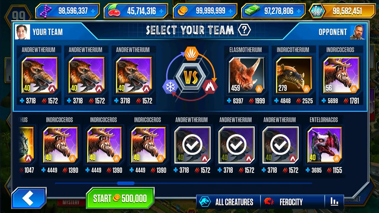 ANDREWTHERIUM AND A SUPER HEAVY BATTLE | JURASSIC WORLD THE GAME