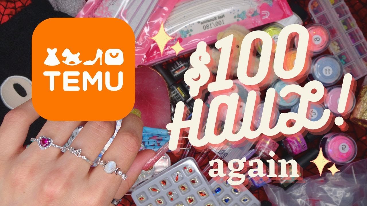 Temu haul 2 | I spent $100 on Temu...again😅💸| Nail supplies and other cute things