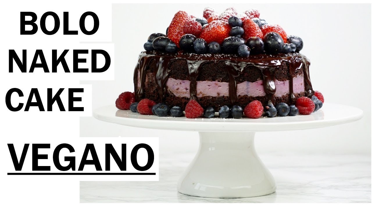 BOLO NAKED CAKE DE CHOCOLATE VEGANO