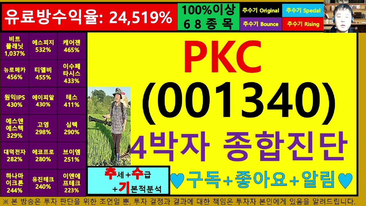 PKC(백광산업 001340)4차원종목진단및향후주가전망 추수기(추수)전문가