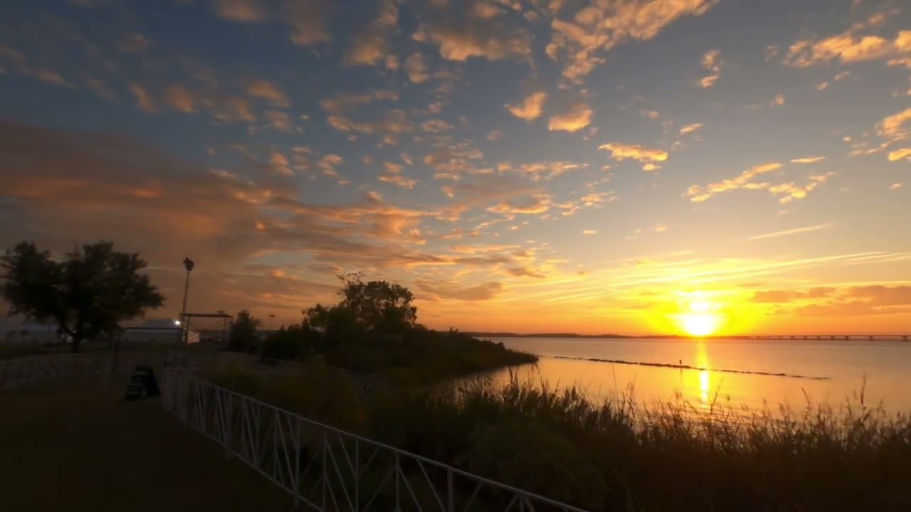 Sunrise Timelapse over the 2024 Ironman Maryland Swim Course in the Choptank River