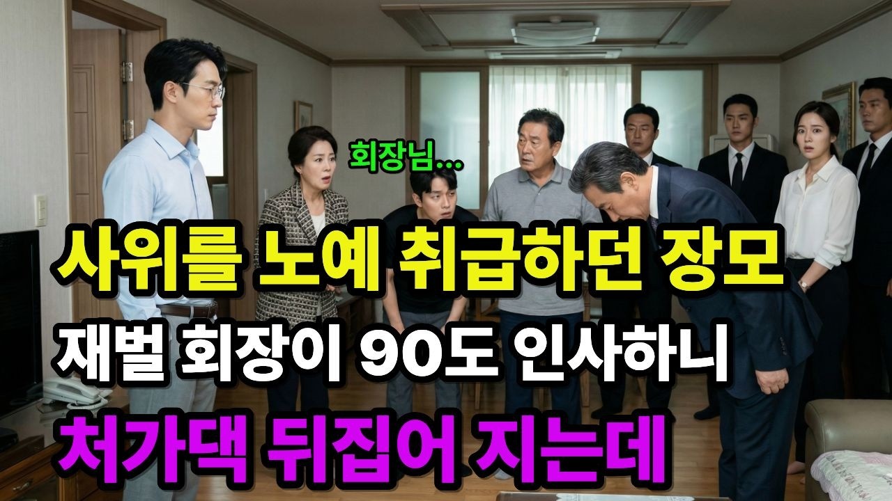 사위를 노예 취급하던 장모… 재벌 회장이 90도 인사하자 처가가 무너졌다