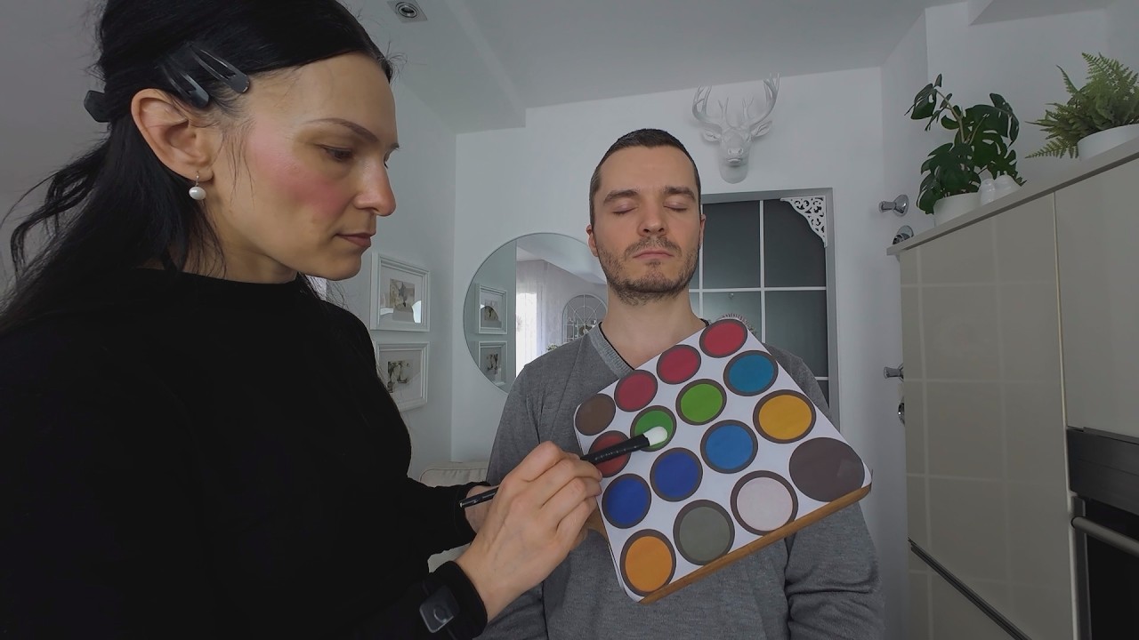 ASMR Painting His Face 🎨 (Brushes & Rollers For Tingles)