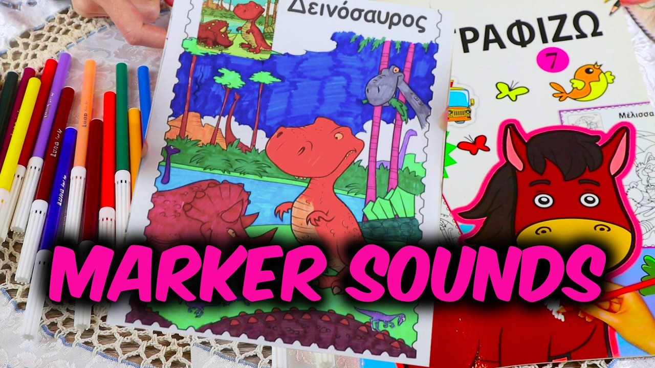ASMR Coloring with Markers 🎨 NO TALKING | Ultra Relaxing & Satisfying Sounds (50 Minutes)