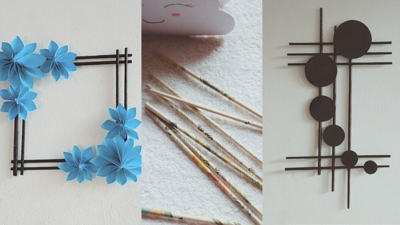 2 easy wall decors diy | paper wall decor making #simplecraft #diy @hafacraftcreation 