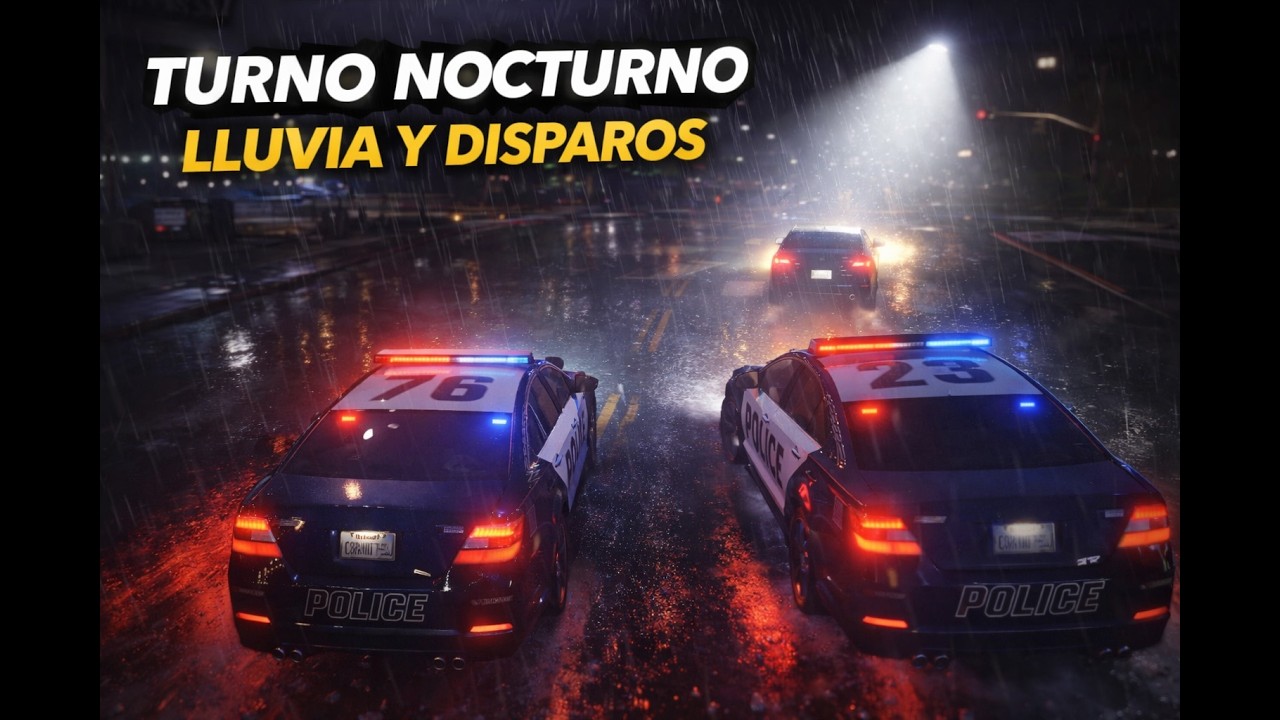 Turno Nocturno Bajo la Lluvia – Persecución y Procedimientos | Urban Patrol GTA #2