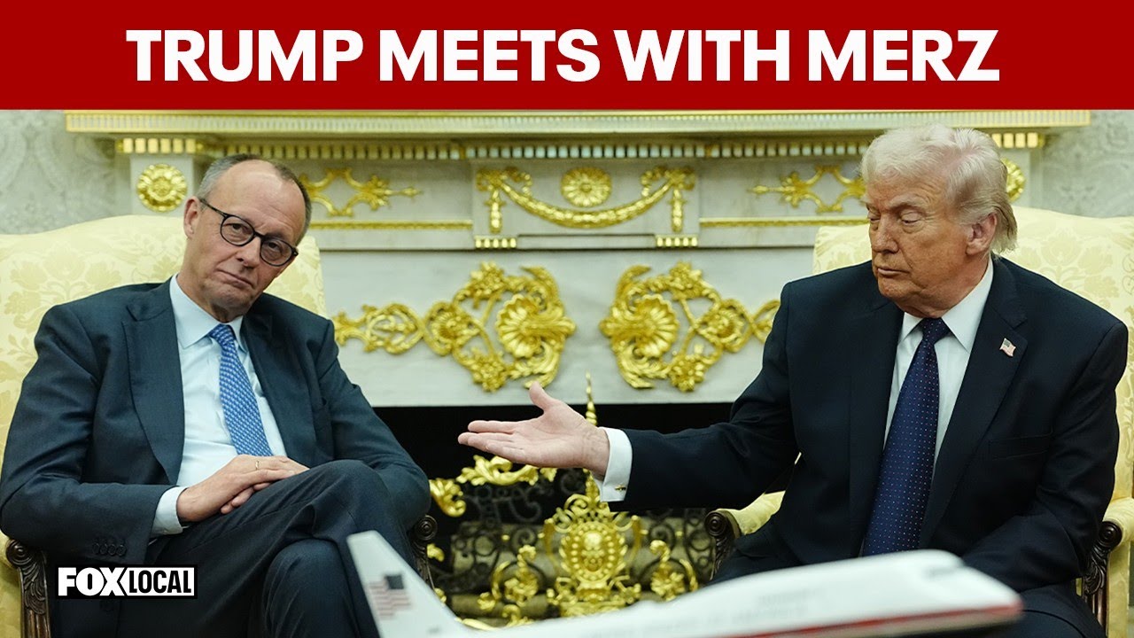 President Donald Trump meets with German Chancellor Friedrich Merz