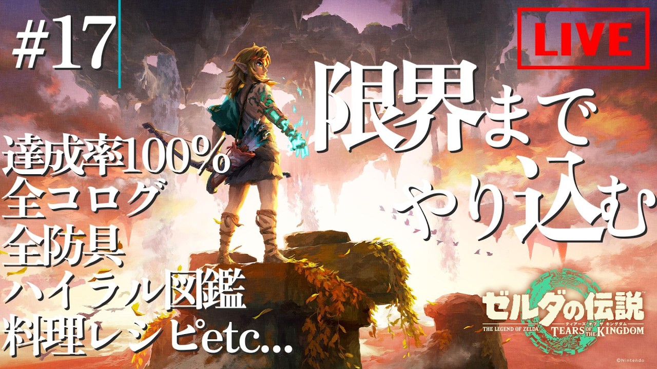 神ゲーを限界までやり込みます 17日目【ゼルダの伝説 ティアーズ オブ ザ キングダム】