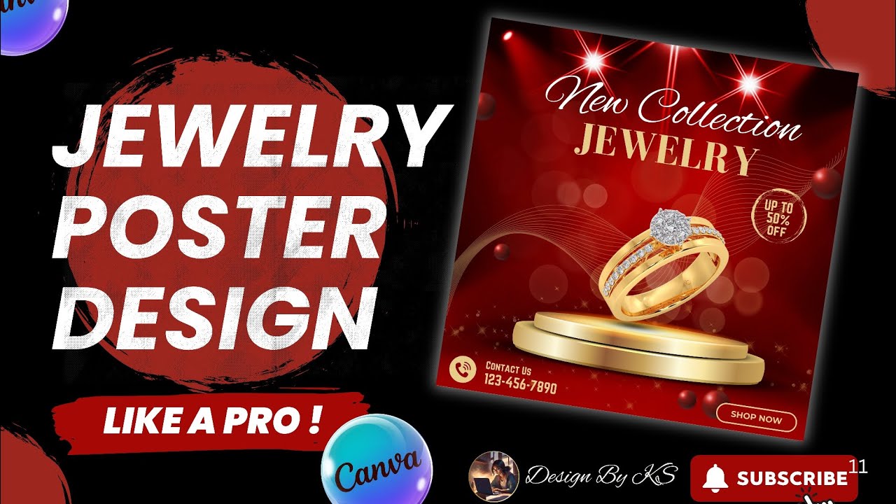 Jewelry Poster Design Like a Pro | Easy Tutorial Step by Step