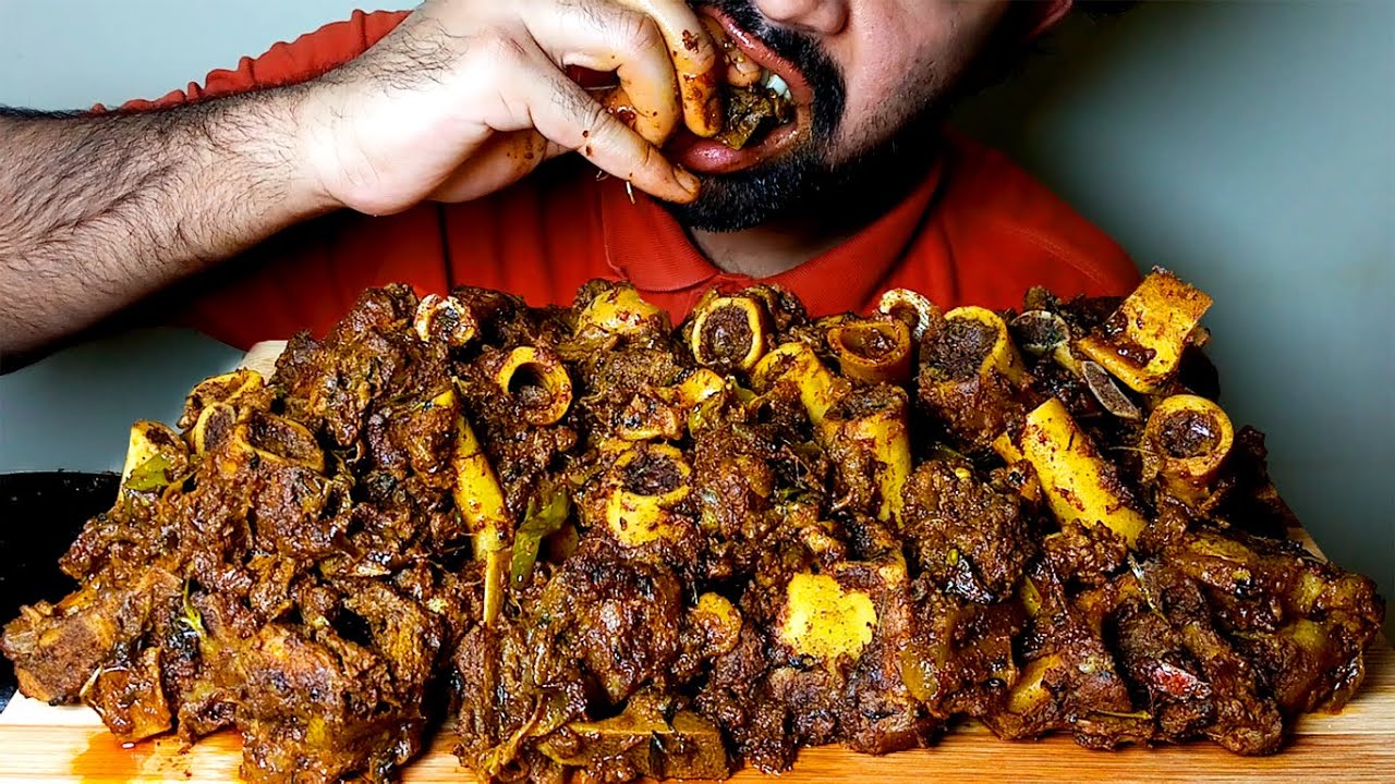 OH NO ! 3 KG MUTTON BONE MARROW EATING | MUTTON NALLI ELUMBU EATING |