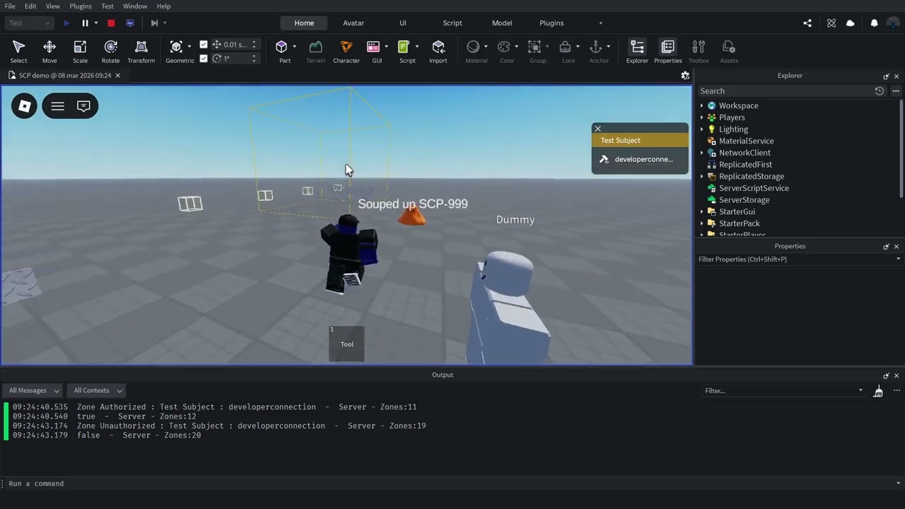 ZonePlus module and SCP-999 AI Roblox Studio