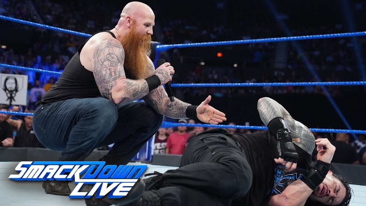 Роман Рейнс и Дэниел Брайан сражены Эриком Роуэном: SmackDown LIVE, 3 сентября 2019 г.