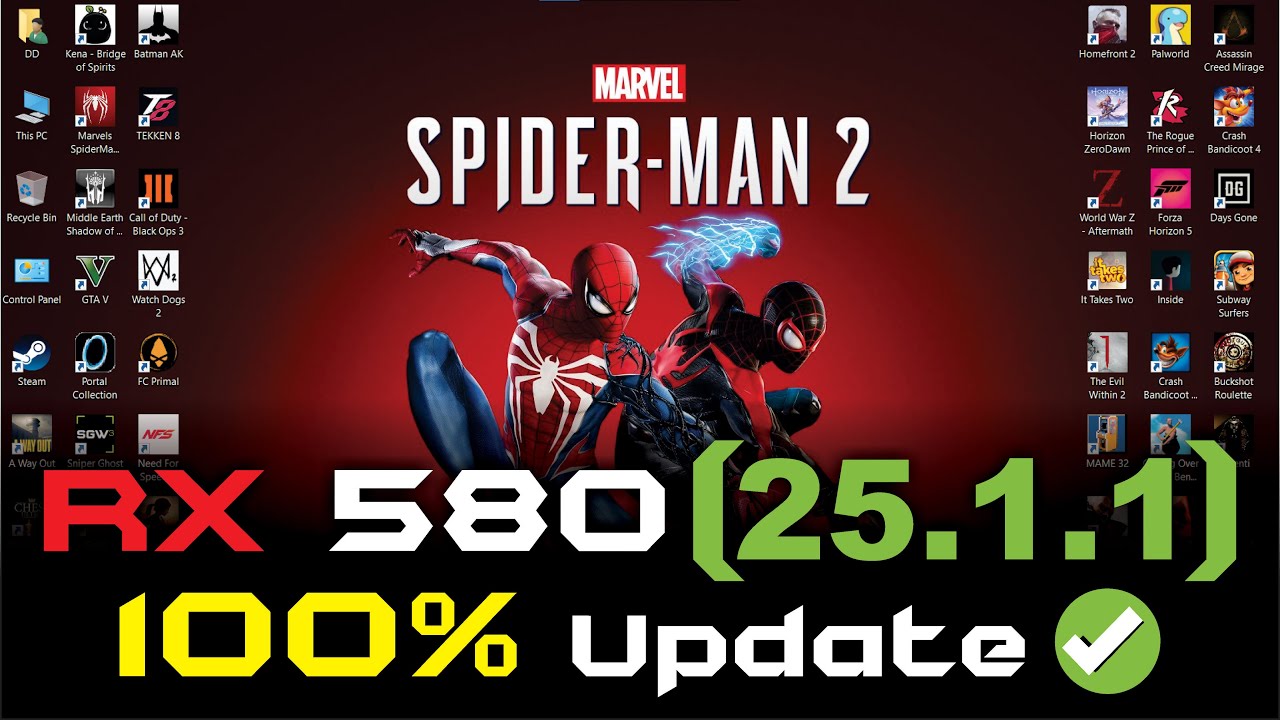 How To Install 25.1.1 Update on RX 580 | Marvel Spider-Man 2 | 100% Fix #spiderman2  #error  #fix