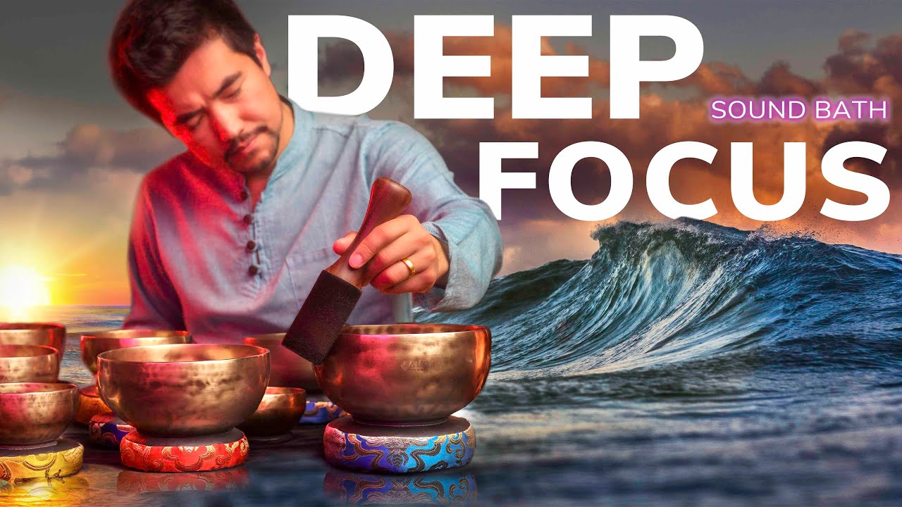 DEEP FOCUS ZONE ★ ENTER FLOW STATE with Pure Raw Singing Bowl Frequencies | No SoundFX &bull; DIM SCREEN