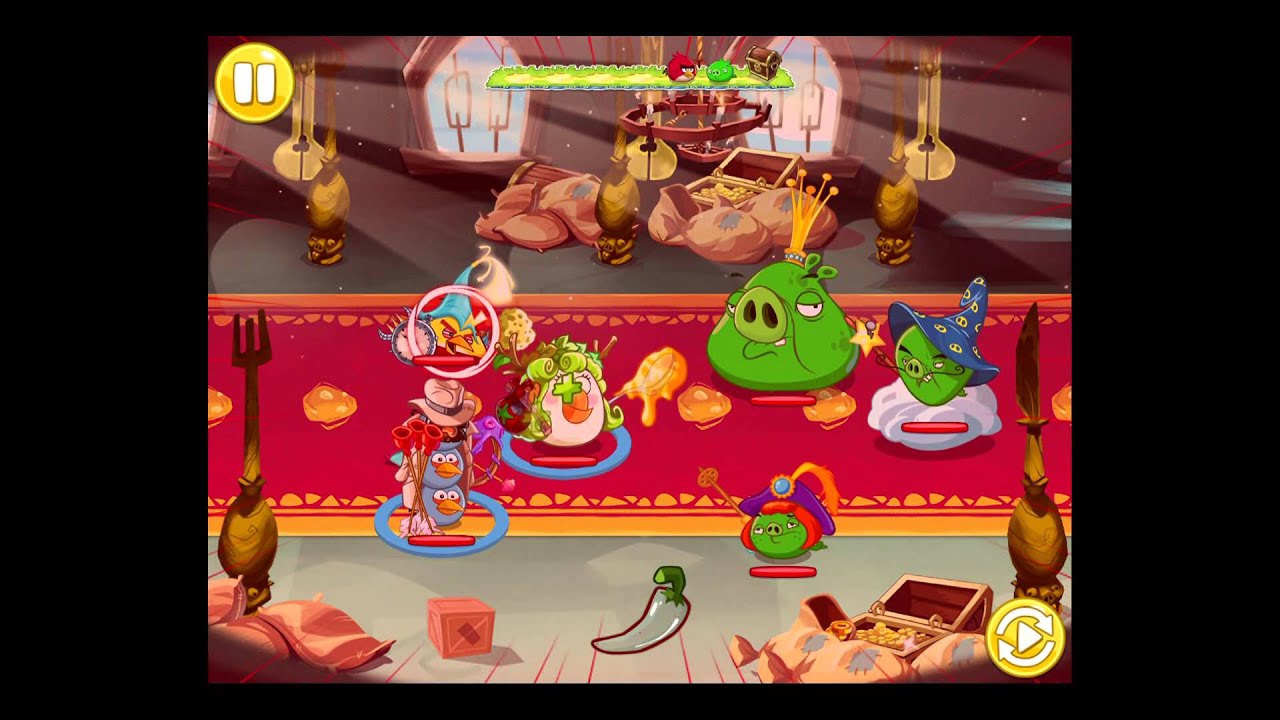 Angry Birds Epic - King Pig's Castle Walkthrough