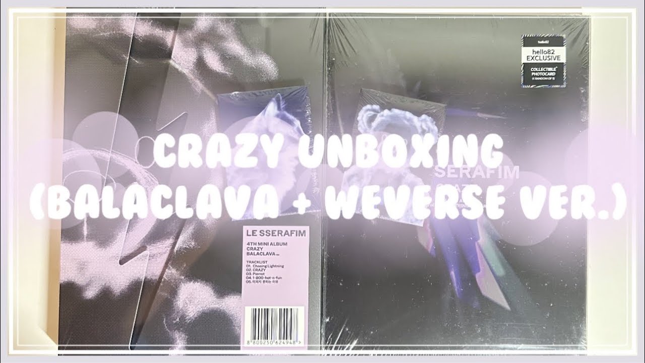 Lesserafim Crazy unboxing (balaclava + weverse ver.) ⚡️