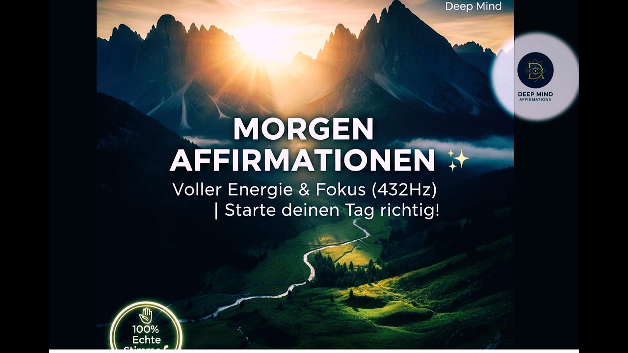 MORGEN AFFIRMATIONEN ✨ Voller Energie & Fokus (432Hz) | Starte deinen Tag richtig!